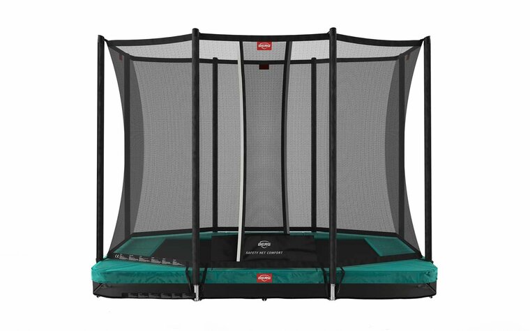 BERG Ultim Favorit InGround Trampoline - 280 x 190 cm - Safety Net Comfort - Groen