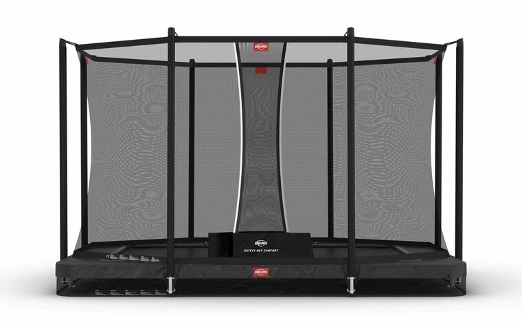 BERG Ultim Favorit InGround Trampoline - 330 x 220 cm - Safety Net Comfort - Antraciet Grijs