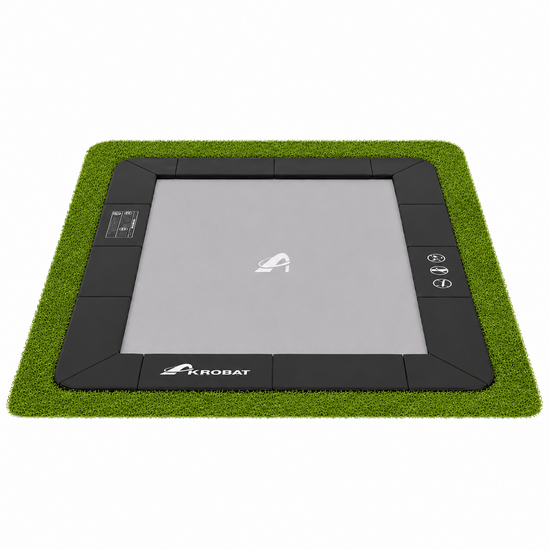 Akrobat Trampoline Primus Flat To The Ground 305x183 cm Zwart