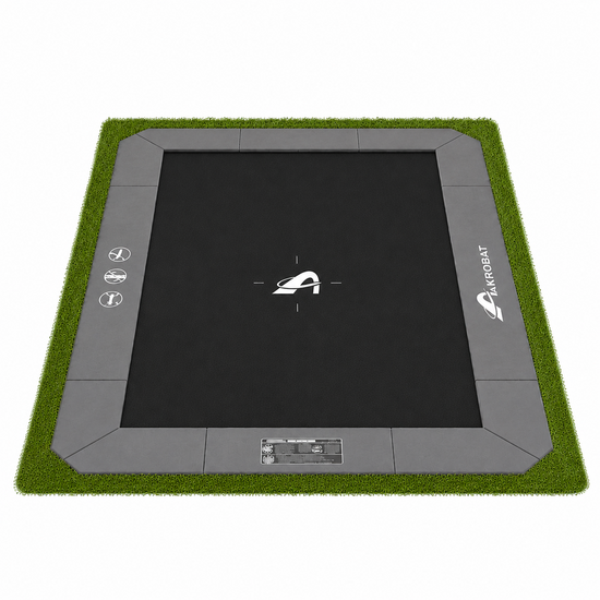 Akrobat Trampoline Primus PLUS Flat To The Ground 520x305 cm Antraciet