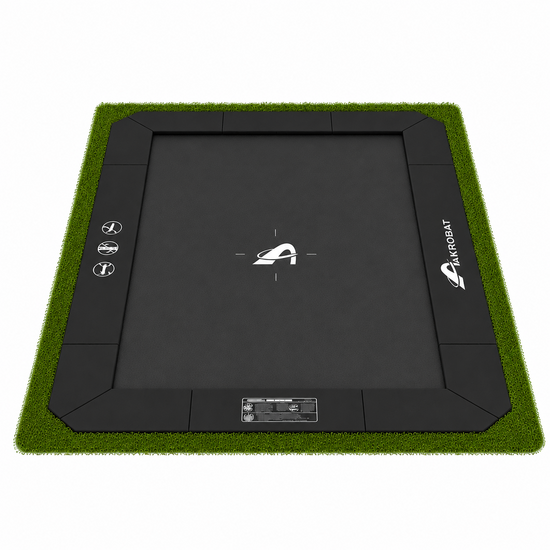 Akrobat Trampoline Primus PLUS Flat To The Ground 520x305 cm Zwart/Zwart