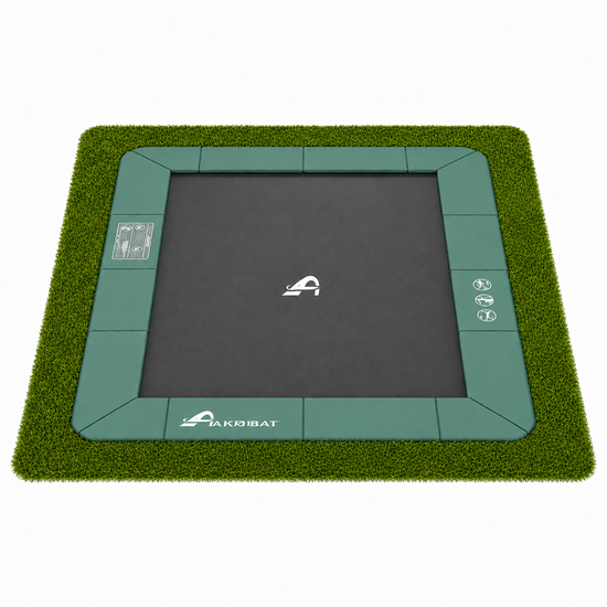 Akrobat Trampoline Orbit Flat To The Ground 430x305 cm Groen