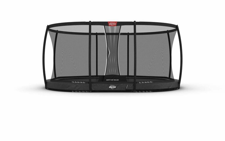 BERG Grand Champion InGround Trampoline - 470 x 310 cm - Safety Net Deluxe - Antraciet Grijs