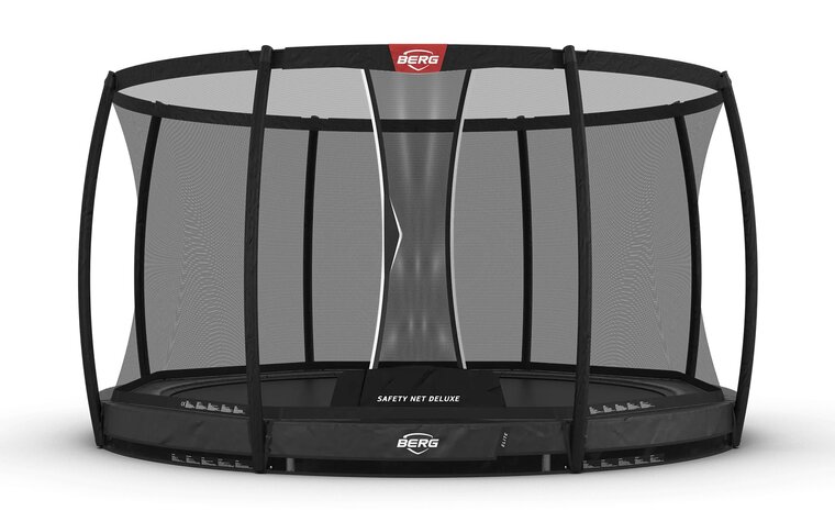 BERG Elite InGround Trampoline - 380 cm - Safety Net Deluxe - Antraciet - Professioneel