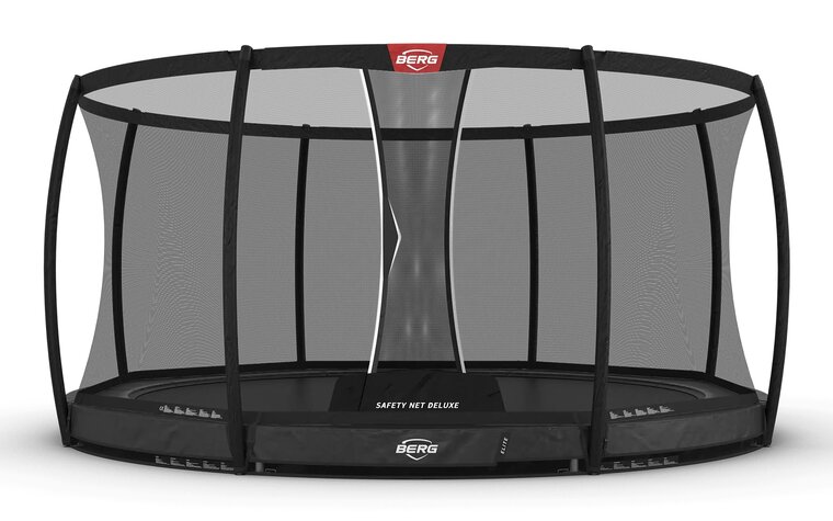 BERG Elite InGround Trampoline - 430 cm - Safety Net Deluxe - Antraciet - Professioneel