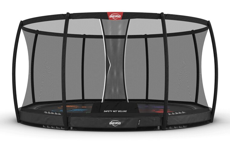 BERG Elite Levels InGround Trampoline - 430 cm - Safety Net Deluxe - Antraciet - Professioneel
