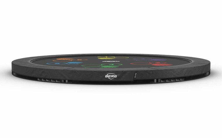 BERG SPORTS Elite Levels InGround Trampoline - 430 cm - Antraciet Grijs