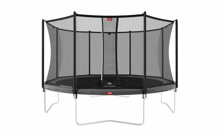 BERG Favorit Regular Trampoline - 380 cm - Safety Net Comfort - Antraciet Grijs