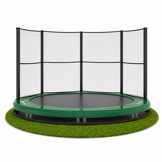 Akrobat Trampoline Orbit Inground met half Safetynet &Oslash;244 Groen