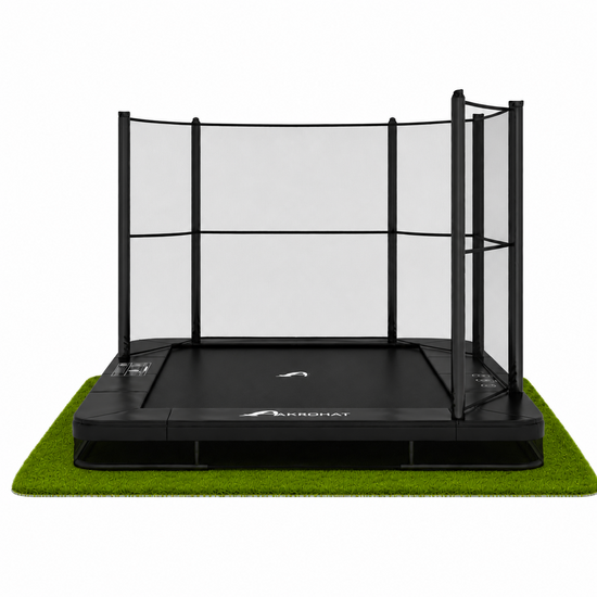 Akrobat Trampoline Orbit Inground Rechthoek 335x244 cm Zwart / Zwart