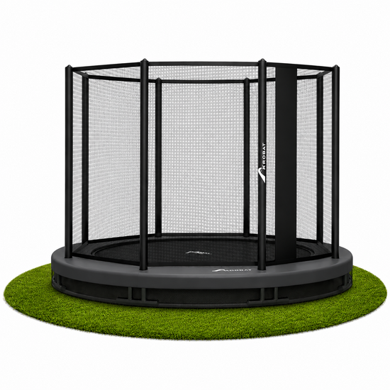 Akrobat Trampoline Orbit Inground &Oslash;244 met Veiligheidsnet Antraciet