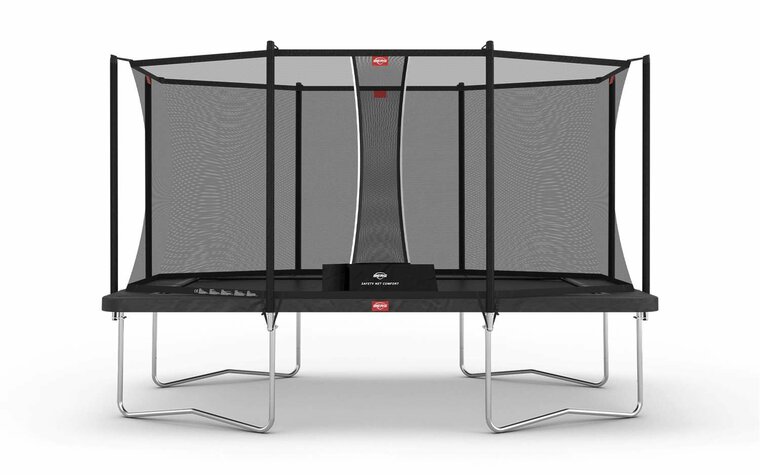 BERG Ultim Favorit Regular Trampoline - 410 x 250 cm - Safety Net Comfort - Antraciet Grijs