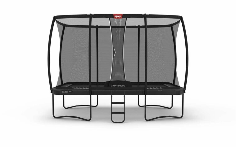 BERG Ultim Champion Regular Trampoline - 410 x 250 cm - Safety Net DLX XL - Antraciet Grijs