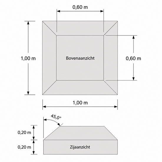 Nestschommel Wipwap - 120 x 70 cm - Zwart  Betonanker
