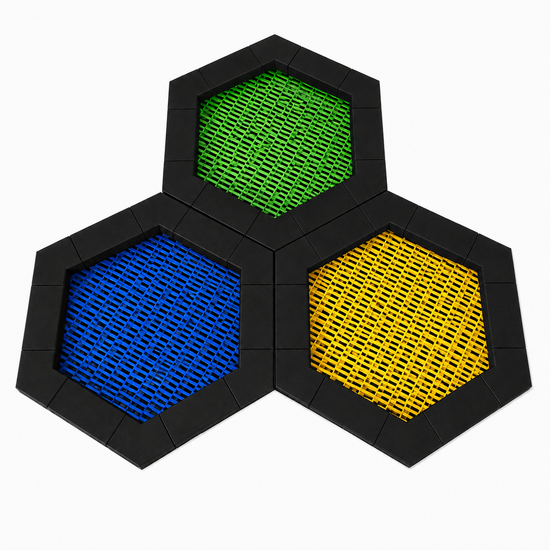 Bouncer Trampoline Hexagon - 201x174 cm - Combinatievoorbeeld