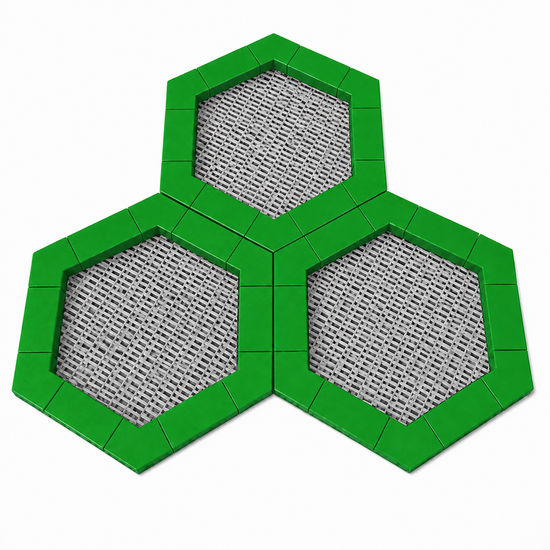 Bouncer Trampoline Hexagon - 201x174 cm - Combinatievoorbeeld