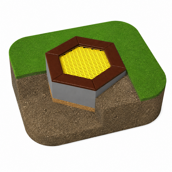 Bouncer Trampoline Hexagon - 201x174 cm