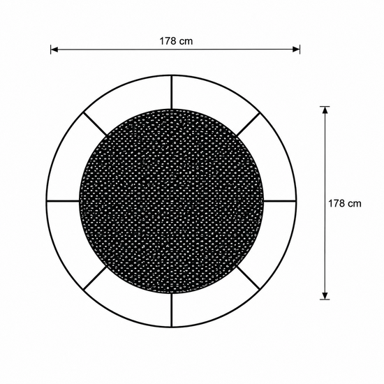 Bouncer Trampoline Cirkel - 178 cm