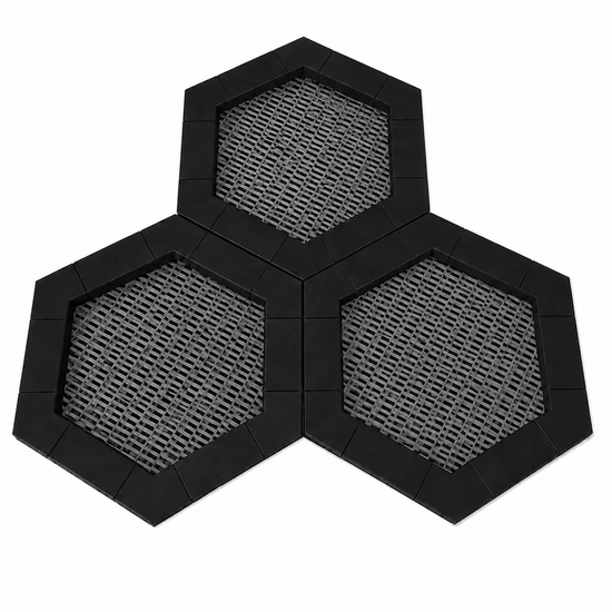 Bouncer Trampoline Hexagon - 201x174 cm - Combinatievoorbeeld