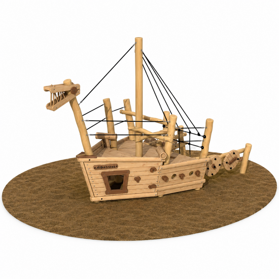 Eco-Play Robinia Piratenboot Albatros Voorsteven Openbaar
