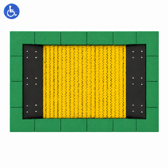 Bouncer Rechthoek Trampoline - 286x190 cm - Groene rand - Inclusief
