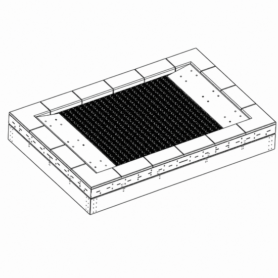Bouncer Rechthoek Trampoline - 286x190 cm - Groene rand - Inclusief