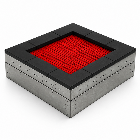 Bouncer Vierkant Trampoline - 142x142 cm - Zwarte rand - Openbaar gebruik