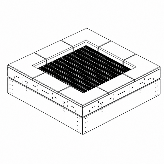 Bouncer Vierkant Trampoline - 142x142 cm - Maatwerk - Openbaar gebruik