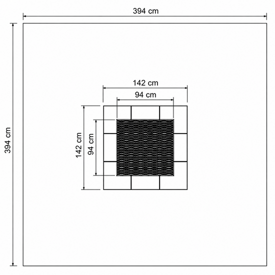 Bouncer Vierkant Trampoline - 142x142 cm - Maatwerk - Openbaar gebruik