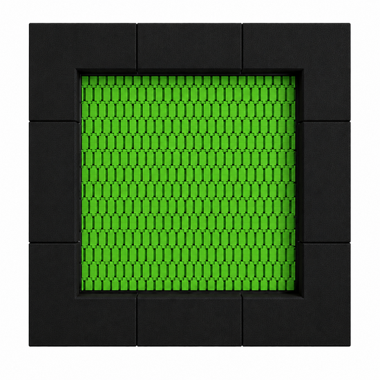 Bouncer Vierkant Trampoline - 190x190 cm - Zwarte rand - Openbaar gebruik