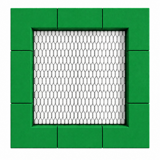 Bouncer Vierkant Trampoline - 190x190 cm - Groene rand - Openbaar gebruik