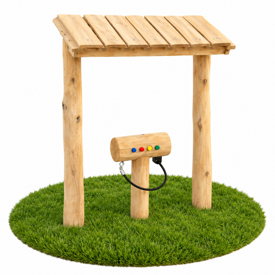 Robinia speel pompstation met Afdak 