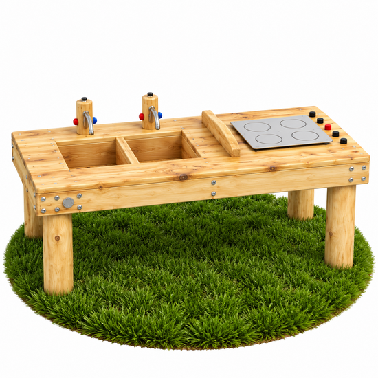 B-Play Robinia Speelkeuken met 2 Bakken 