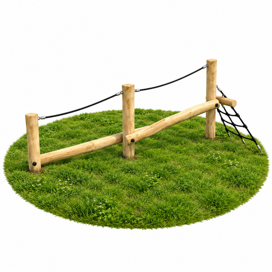 Robinia Balanceerbalken Schuin met Klimnet Openbaar (Serie 29)