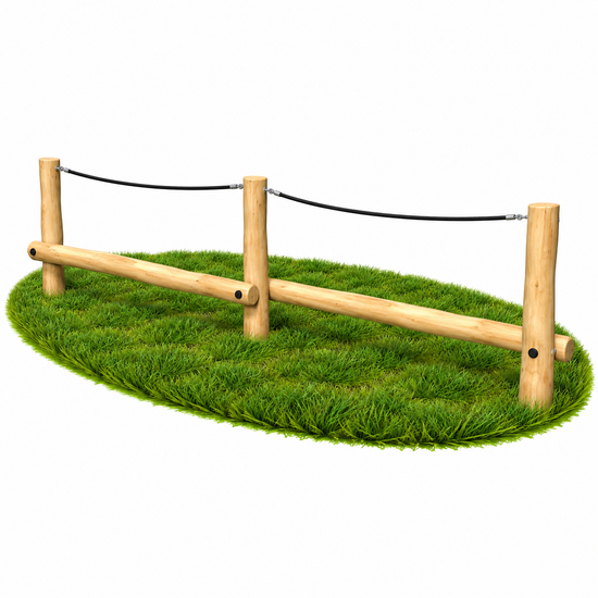 Robinia Dubbele Evenwichtsbalk Met Gewapend Touw Openbaar (Serie 29)