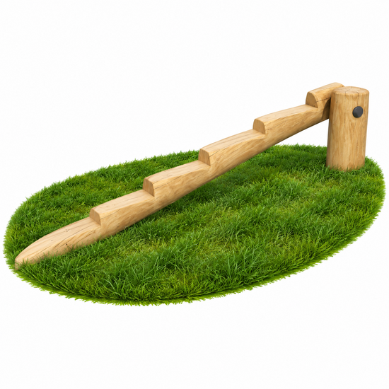 Robinia Evenwichtsbalk Schuin met treden 