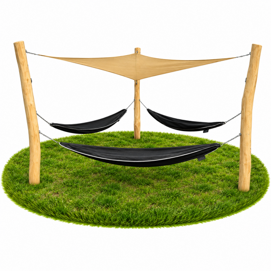 Robinia Hangmatten met schaduwdoek Openbaar