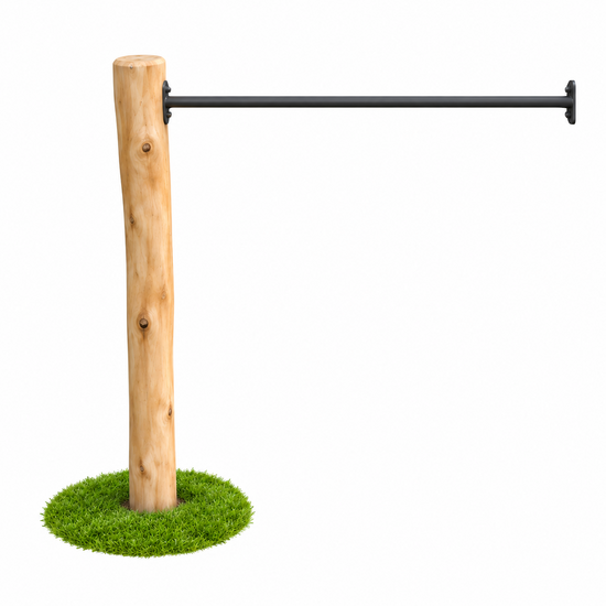 Duikelstang met Robinia Paal Basic Antraciet aanbouw