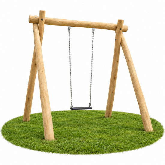 Robinia houten schommel 2 haken premium Openbaar