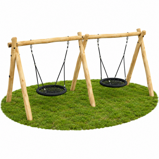Robinia Schakelschommel met schommelzitjes naar keuze Openbaar