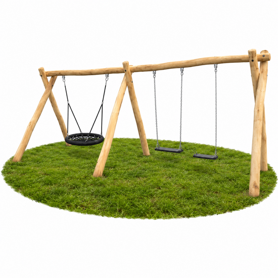 Robinia Schakelschommel met schommelzitjes naar keuze Openbaar