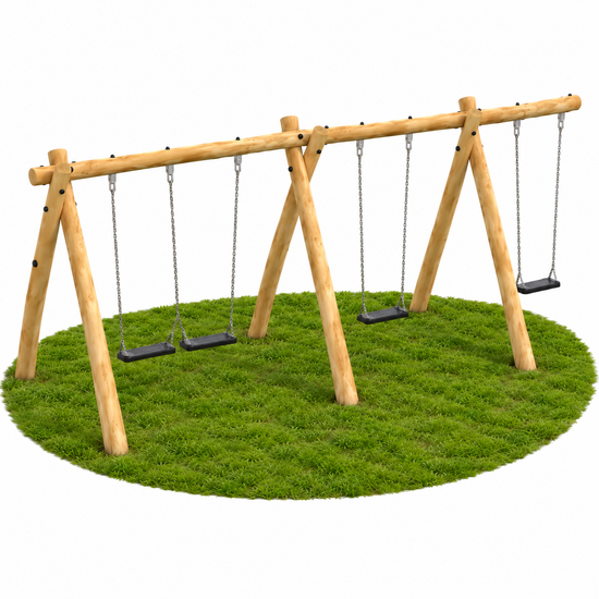 Robinia Schakelschommel met uitsteek 4 zitjes naar keuze Openbaar