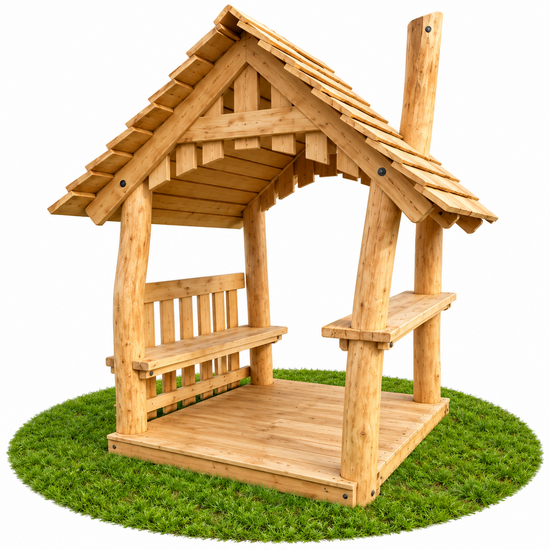 B-Play Robinia Speelhuisje Marla met Platform Openbaar