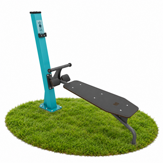 Outdoor Fitness Sit-up Bank Turquoise