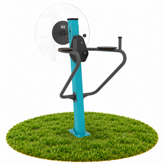 Outdoor Fitness Flex Wheel + Parallel Bars Turquoise