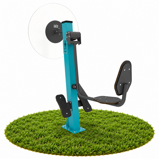 Outdoor Fitness Leg Press + Flex Wheel Turquoise