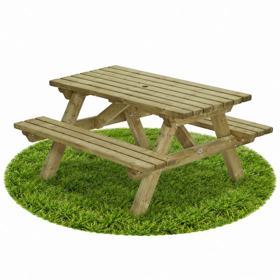 Picknicktafel rechthoek 180x160 cm (45mm)