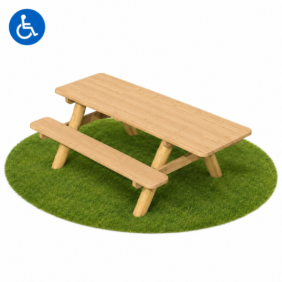 Eco-Play Robinia Rolstoelvriendelijke Picknicktafel 2,40 meter Openbaar 