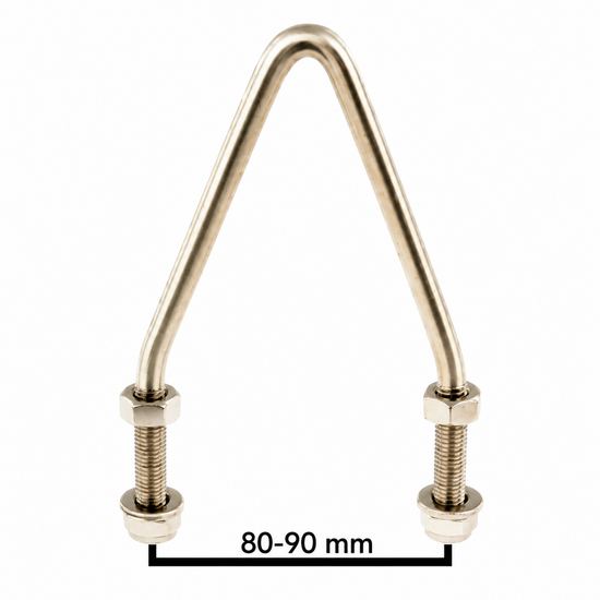 Ophangbeugels RVS 80-90mm voor Schommelzitje M8 Set