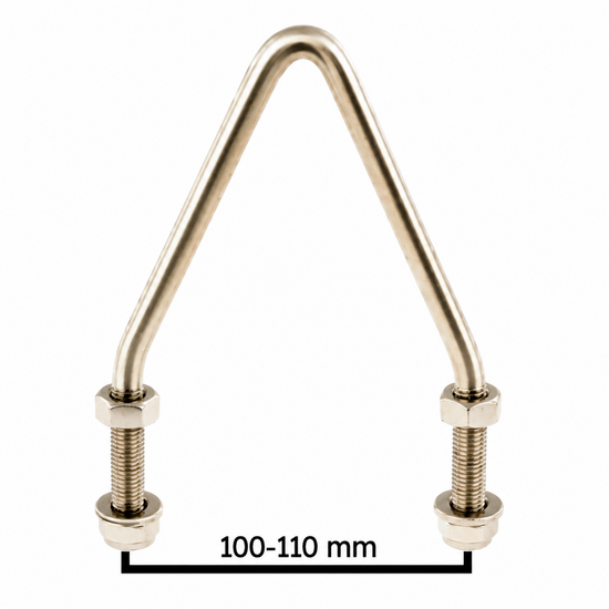 Ophangbeugels RVS 100 - 110 mm voor Schommelzitje M8 Set